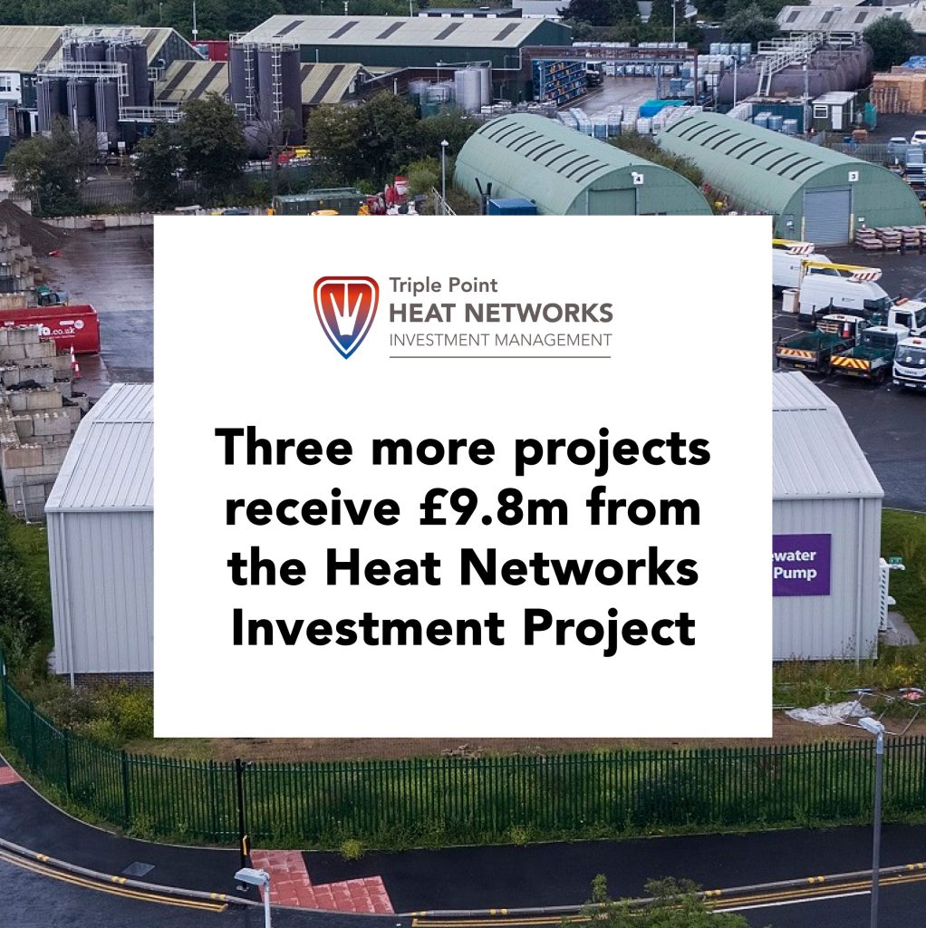 Three more projects receive £9.8m from the Heat Networks Investment Project